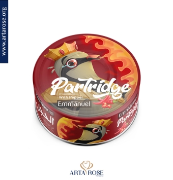 Canned peppered partridge meat