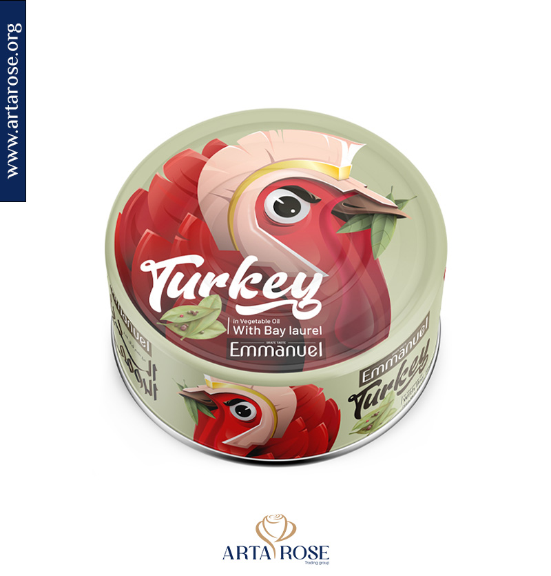 Canned turkey with bay leaves